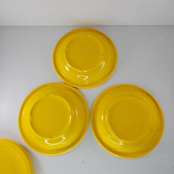 Dallas Texas Ware Yellow Melamine Tableware Bowls Salad Plate Set Vintage - Picture 6 of 11